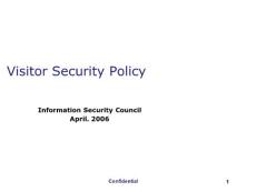 11.信息安全管理体系培训教材Training for Visitor Security Policy