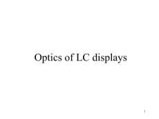 Optics of Liquid crystal display