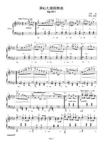 降G大调圆舞曲Op.70-1(肖邦)-钢琴谱