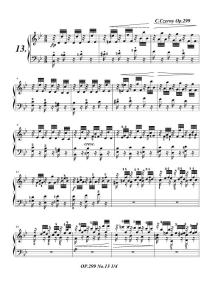 车尔尼299钢琴快速练习曲Op.299 No.13