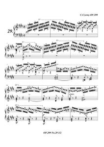 车尔尼299钢琴快速练习曲Op.299 No.29