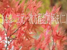 浙教版七年级下册4.3解二元一次方程组课件