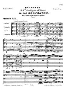 贝多芬降B大调第十三弦乐四重奏 作品130 总谱