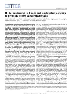 IL-17-producing γδ T cells and neutrophils conspire to promote breast cancer metastasis