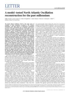 A model-tested North Atlantic Oscillation reconstruction for the past millennium