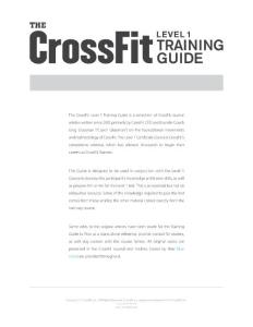 comprise the CrossFit methodology.