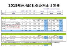 2015郑州地区最新社保公积金个税基数全能计算器-薪酬网
