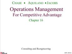 【管理精品】Production  and Operations Management-Manufacturing and  Services  --chap016