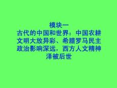 2011届高考历史模块一专题一中国古代政治文明