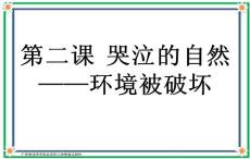 八年级政治下册_第二课哭泣的自然课件-环境被破坏_教科版