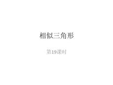 第19课时 相似三角形