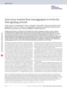 nsmb.3191-Axin cancer mutants form nanoaggregates to rewire the Wnt signaling network