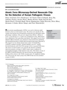 atomic force microscopy derived nanoscale chip for the detection of human pathogenic viruses
