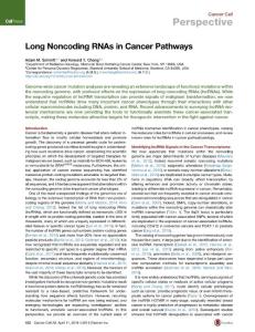 Cancer Cell-2016-Long Noncoding RNAs in Cancer Pathways