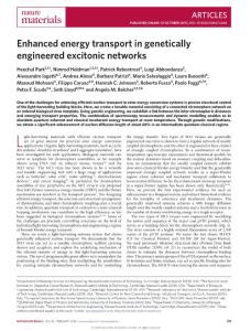 nmat4448-Enhanced energy transport in genetically engineered excitonic networks