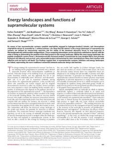 nmat4538-Energy landscapes and functions of supramolecular systems