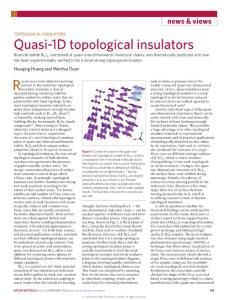 nmat4543-Topological insulators Quasi-1D topological insulators