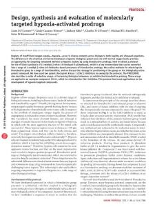nprot.2016.034-Design, synthesis and evaluation of molecularly targeted hypoxia-activated prodrugs
