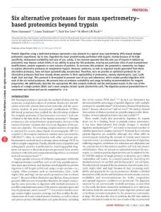 nprot.2016.057-Six alternative proteases for mass spectrometry–based proteomics beyond trypsin
