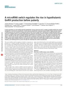 nn.4298-A microRNA switch regulates the rise in hypothalamic GnRH production before puberty