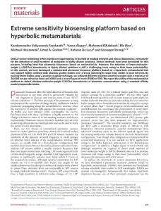 nmat4609-Extreme sensitivity biosensing platform based on hyperbolic metamaterials