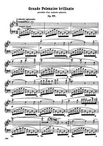 大波兰舞曲，Op.22 钢琴 （肖邦，弗雷德里克） Andante spianato et Grande polonaise brillante, Op.22 (Chopin, Frédéric)