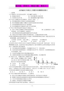 山东省2011年高三二轮复习生物模拟训练11