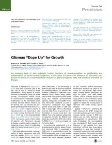 Cancer Cell-2016-Gliomas “Dope Up” for Growth