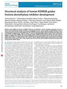 nchembio.2087-Structural analysis of human KDM5B guides histone demethylase inhibitor development
