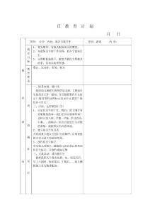 幼儿园中班日教育计划-——社会