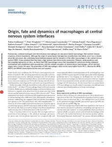 ni.3423-Origin, fate and dynamics of macrophages at central nervous system interfaces