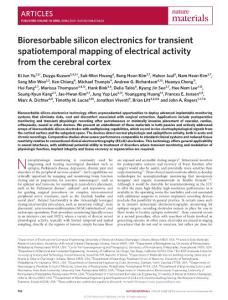 nmat4624-Bioresorbable silicon electronics for transient spatiotemporal mapping of electrical activity from the cerebral cortex