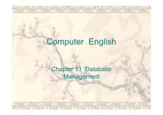 计算机专业英语chapter11