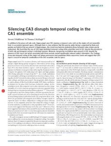 nn.4311-Silencing CA3 disrupts temporal coding in the CA1 ensemble