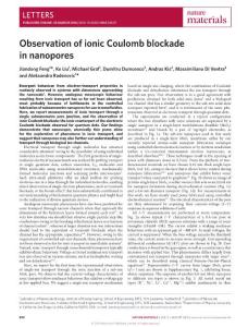 nmat4607-Observation of ionic Coulomb blockade in nanopores
