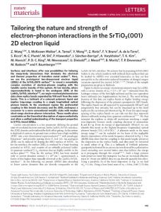 nmat4623-Tailoring the nature and strength of electron–phonon interactions in the SrTiO3(001) 2D electron liquid