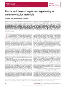 nmat4674-Elastic and thermal expansion asymmetry in dense molecular materials