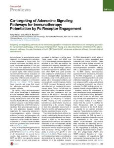 Cancer Cell-2016-Co-targeting of Adenosine Signaling Pathways for Immunotherapy- Potentiation by Fc Receptor Engagement