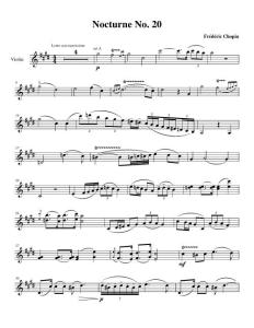 肖邦 升C小调夜曲 钢琴与小提琴 作品49 Nocturne in C-sharp minor, B.49 (Chopin, Frédéric)