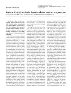 cr2016110a-Aberrant ketolysis fuels hepatocellular cancer progression