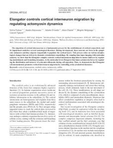 cr2016112a-Elongator controls cortical interneuron migration by regulating actomyosin dynamics