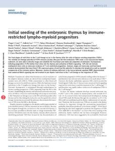 ni.3576-Initial seeding of the embryonic thymus by immune-restricted lympho-myeloid progenitors
