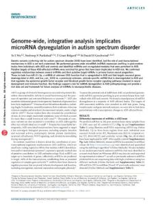 nn.4373-Genome-wide, integrative analysis implicates microRNA dysregulation in autism spectrum disorder