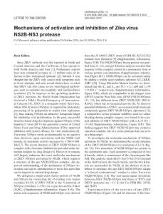 cr2016116a-Mechanisms of activation and inhibition of Zika virus NS2B-NS3 protease
