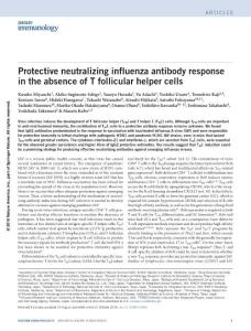 ni.3563-Protective neutralizing influenza antibody response in the absence of T follicular helper cells