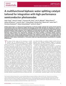 nmat4794-A multifunctional biphasic water splitting catalyst tailored for integration with high-performance semiconductor photoanodes