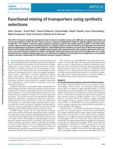 nchembio.2189-Functional mining of transporters using synthetic selections