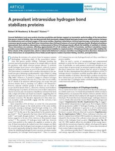 nchembio.2206-A prevalent intraresidue hydrogen bond stabilizes proteins