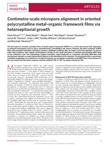 nmat4815-Centimetre-scale micropore alignment in oriented polycrystalline metal–organic framework films via heteroepitaxial growth