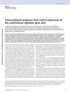 ni.3638-Transcriptional programs that control expression of the autoimmune regulator gene Aire